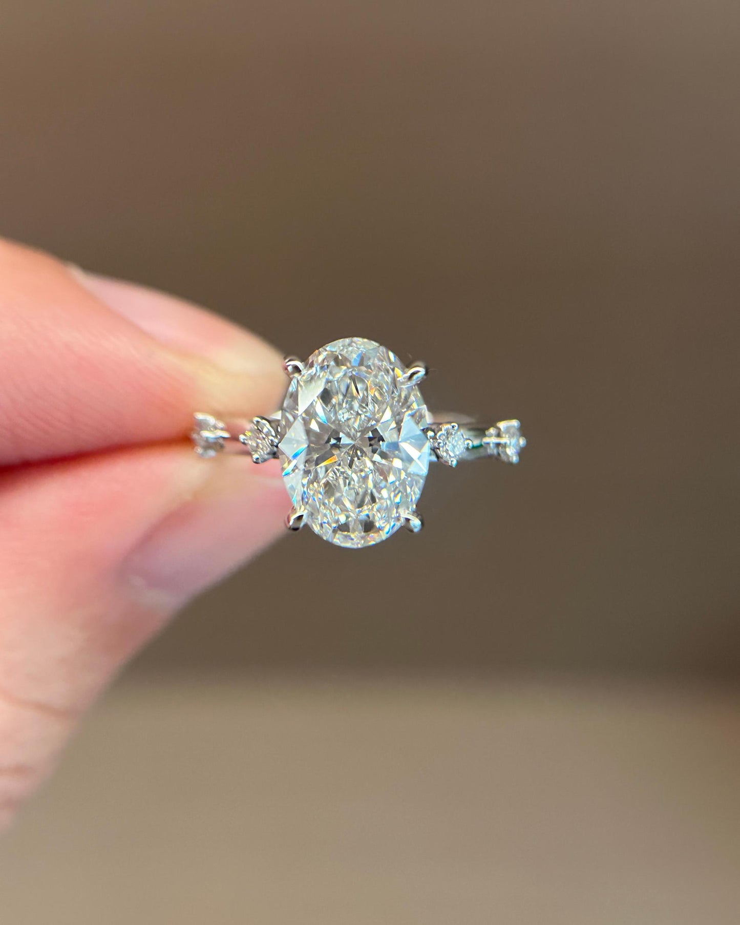 2.88ct oval diamond Solitaire ring