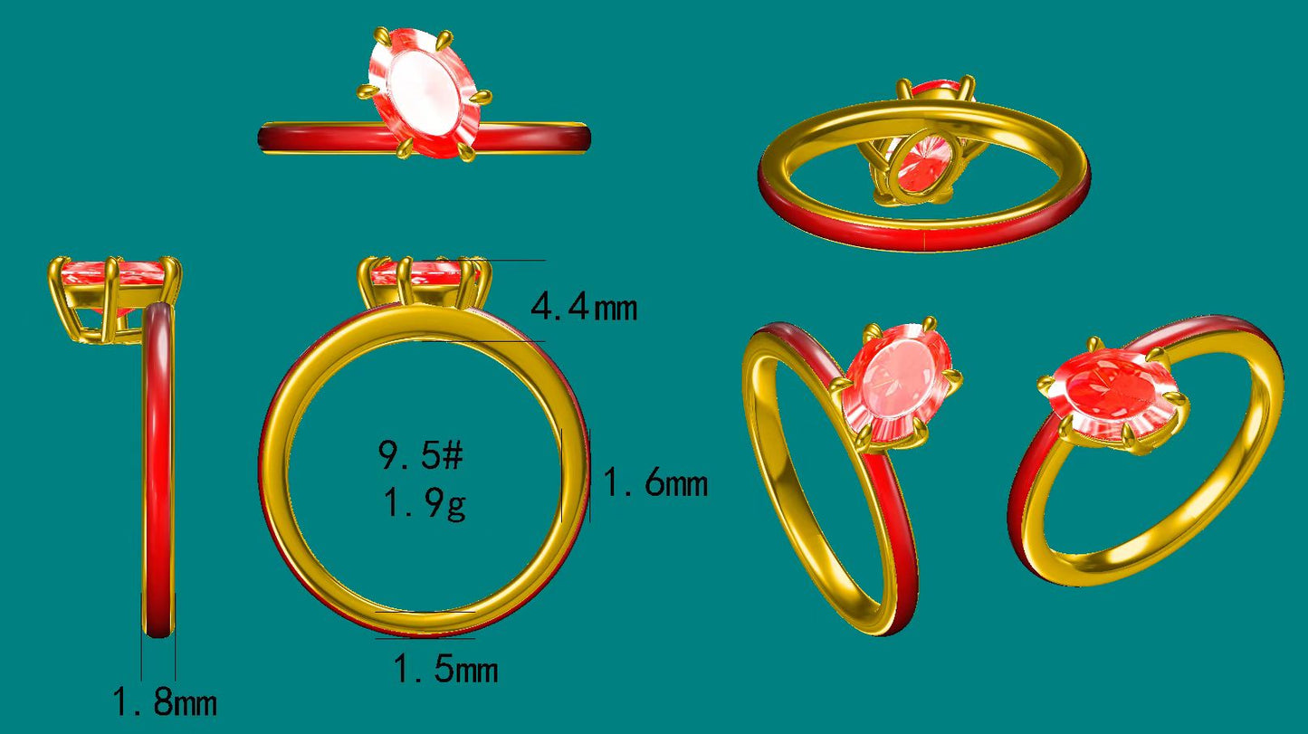 1.07CT pink diamond 18k rose gold ring 4.5us for Clarissa
