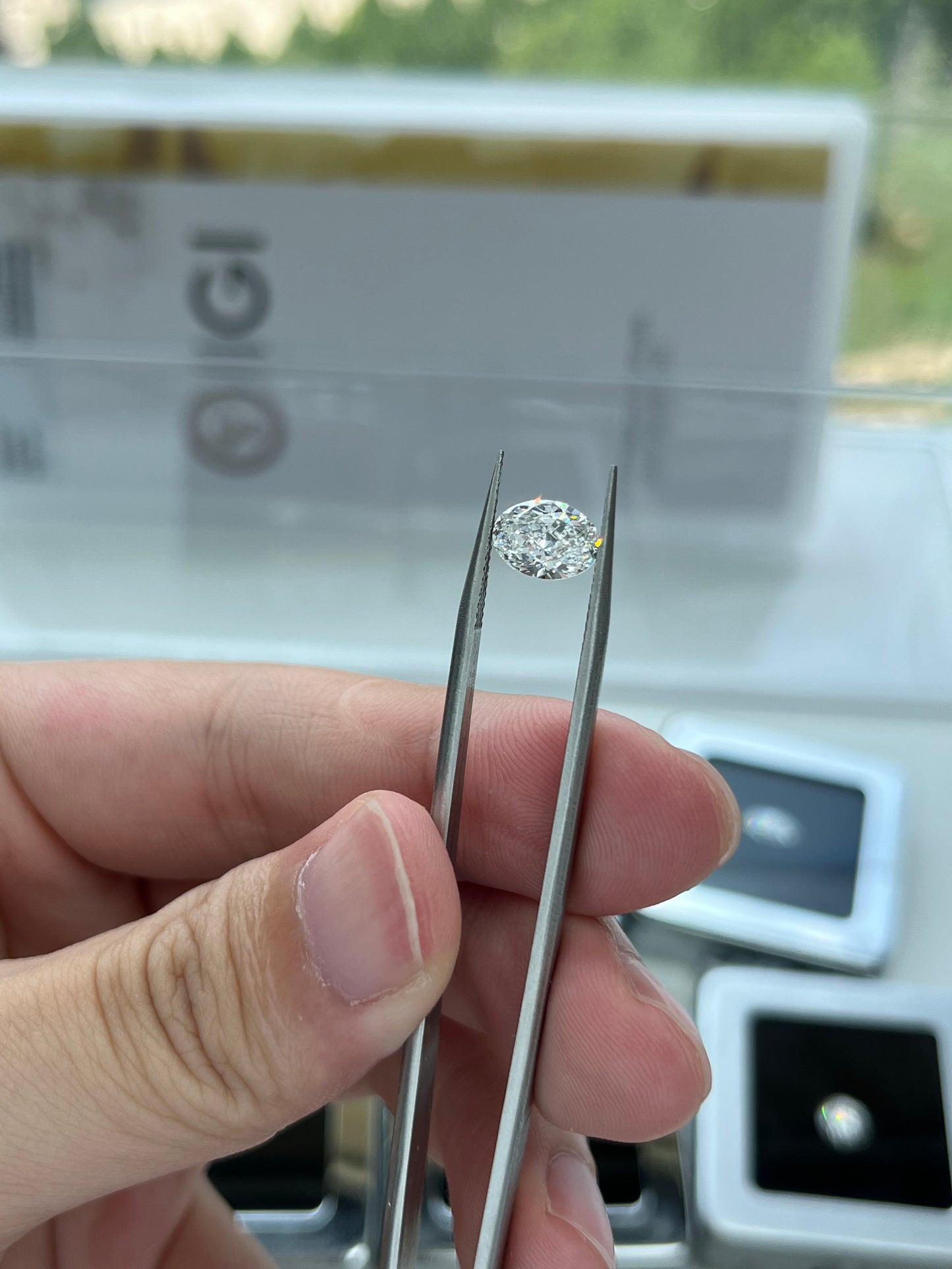 1.57CT OVAL E VVS2 Lab Diamond