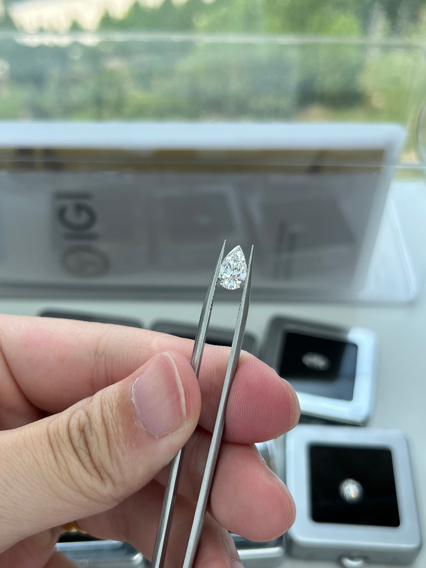 1.07CT PEAR D VVS2 Lab Diamond