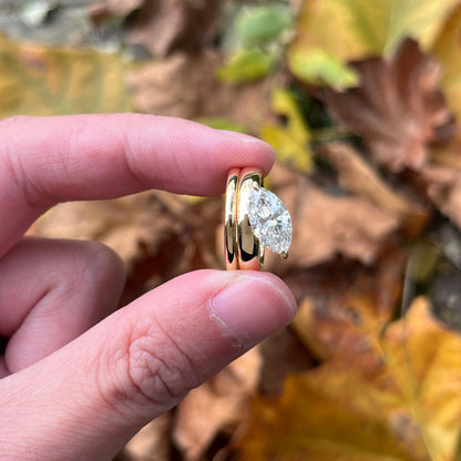 2CT E VS1 Marquise 18k yellow gold ring