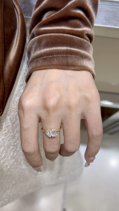 Deposit 1ct [Toi et Moi ] 18k solid gold