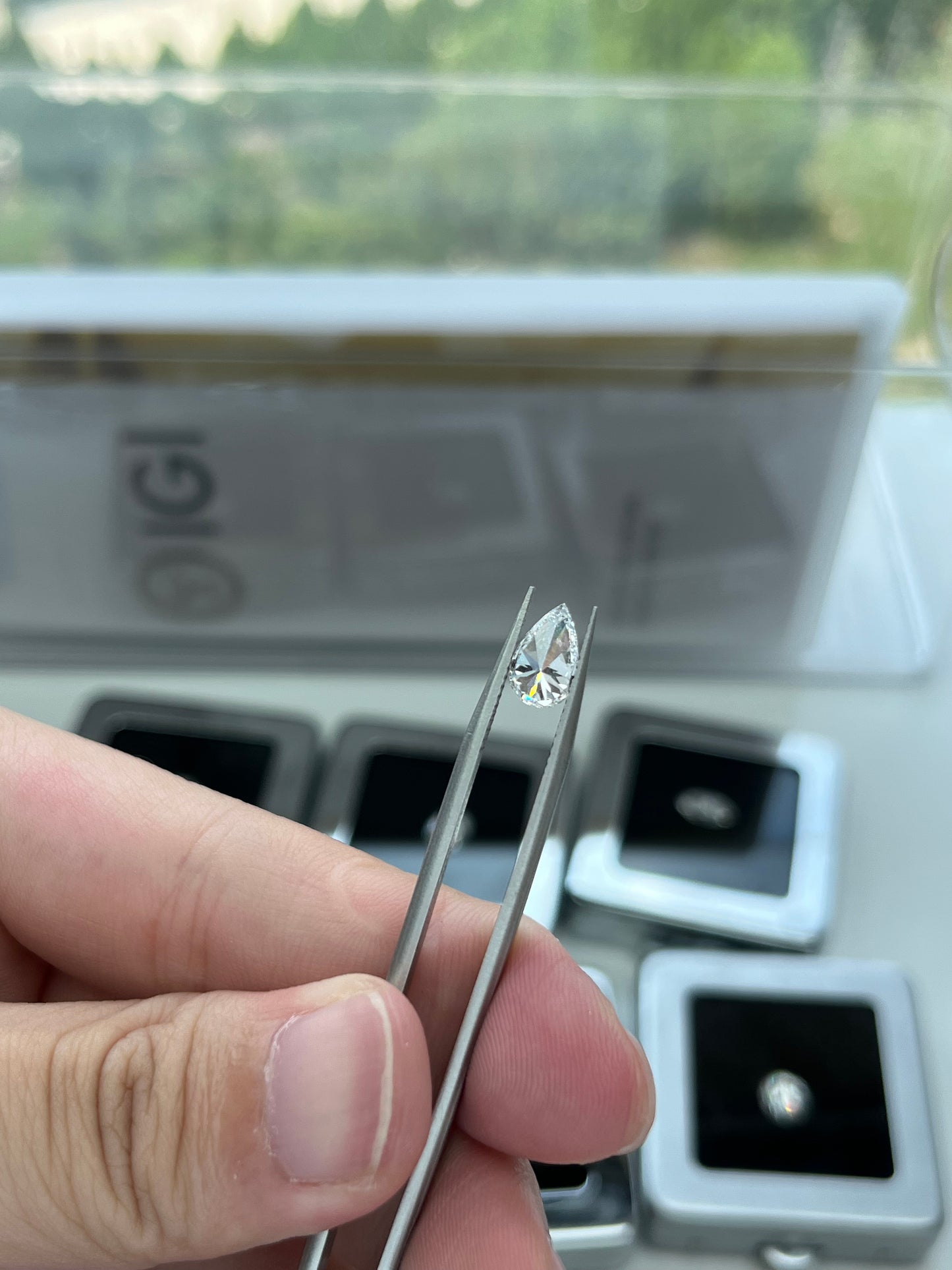 1.07CT PEAR D VVS2 Lab Diamond