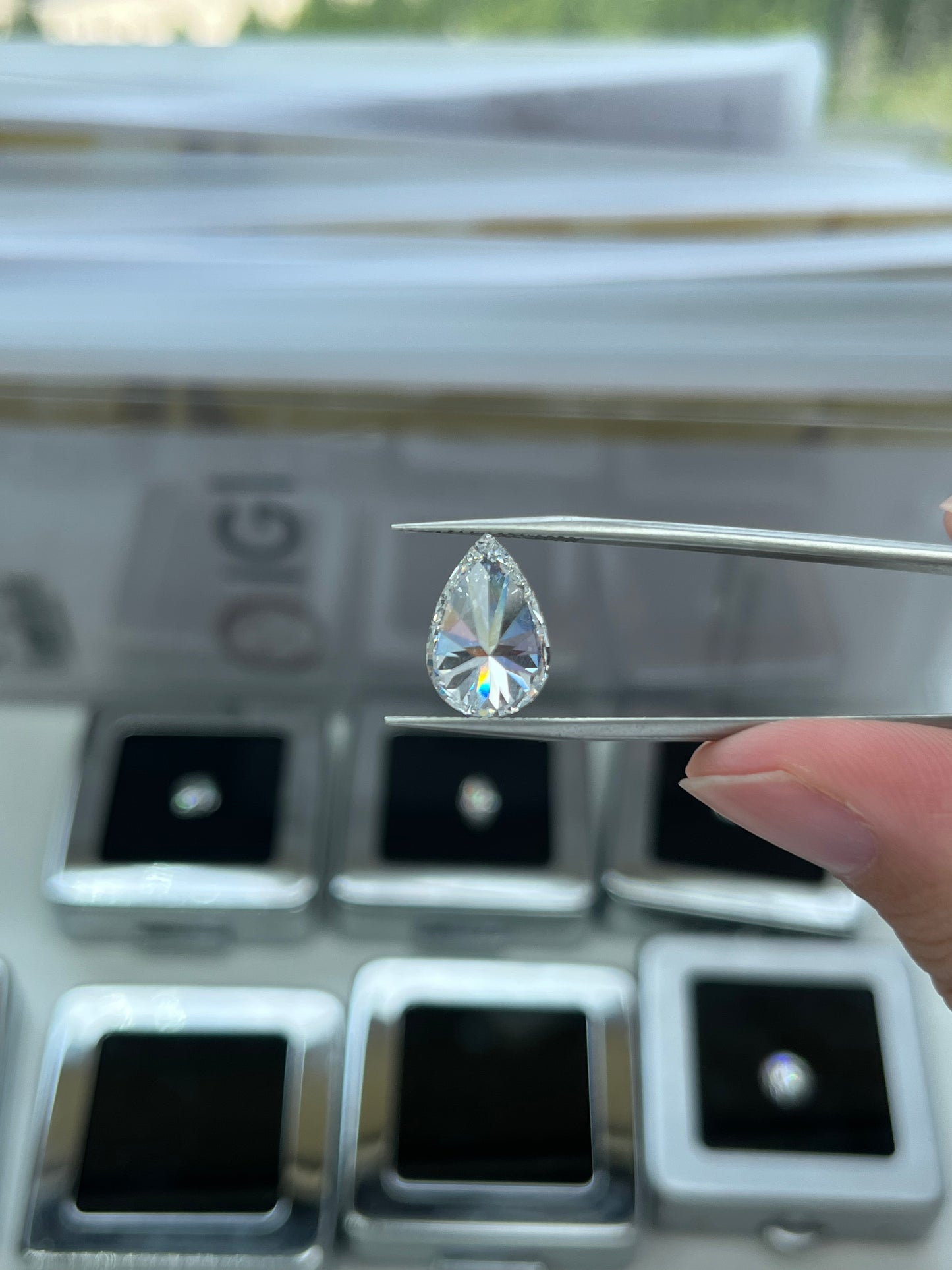 5.15CT Pear D VVS2 Lab Diamond
