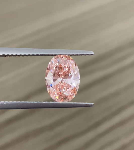 2ct vivid pink diamond 14k white gold ring