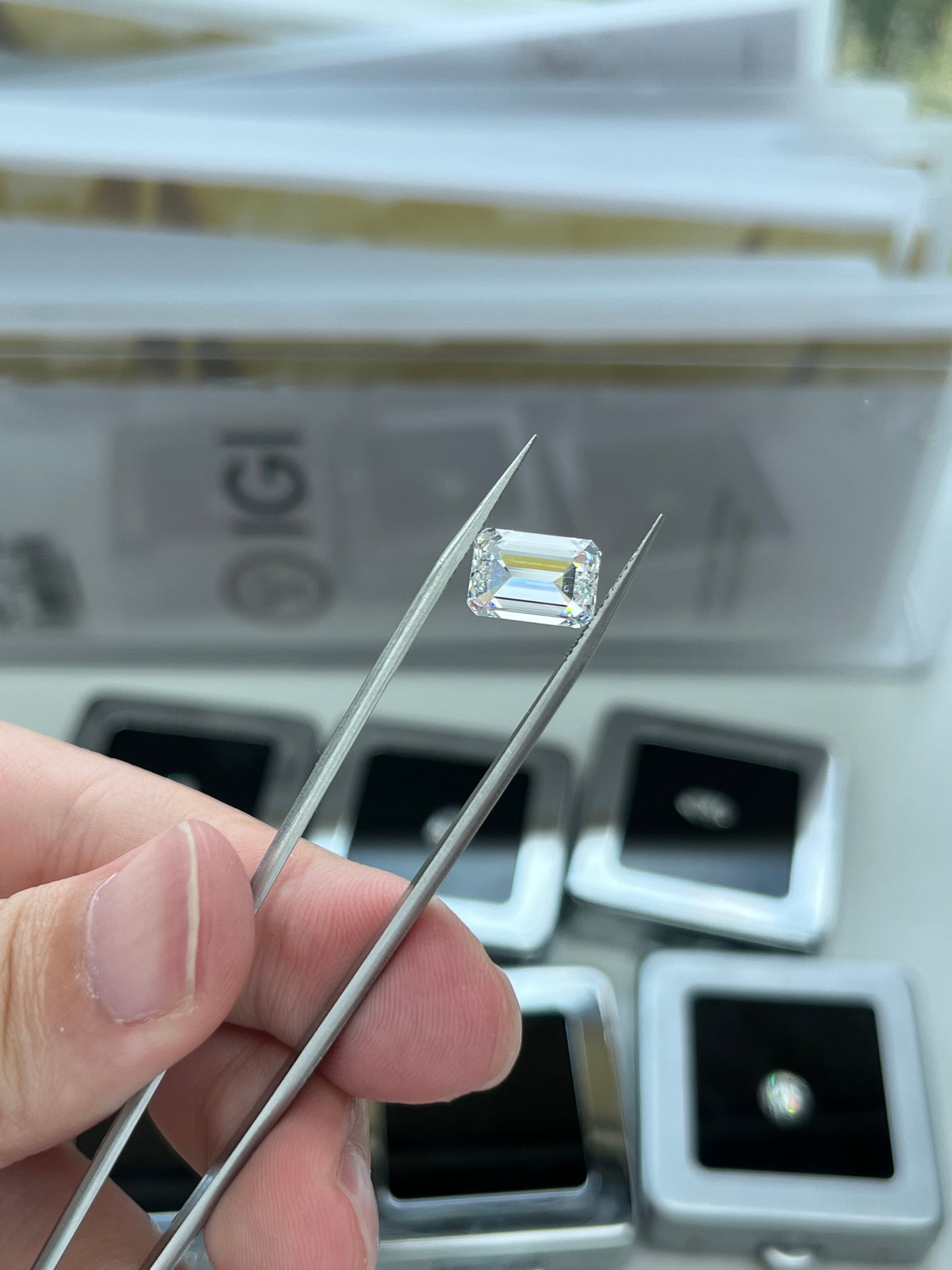 4.27CT Emerald D VVS2 Lab Diamond