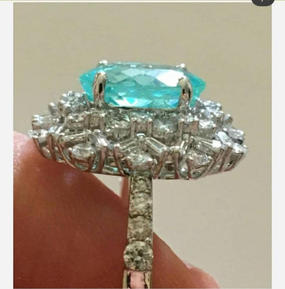 2ct vivid pink diamond 14k white gold ring