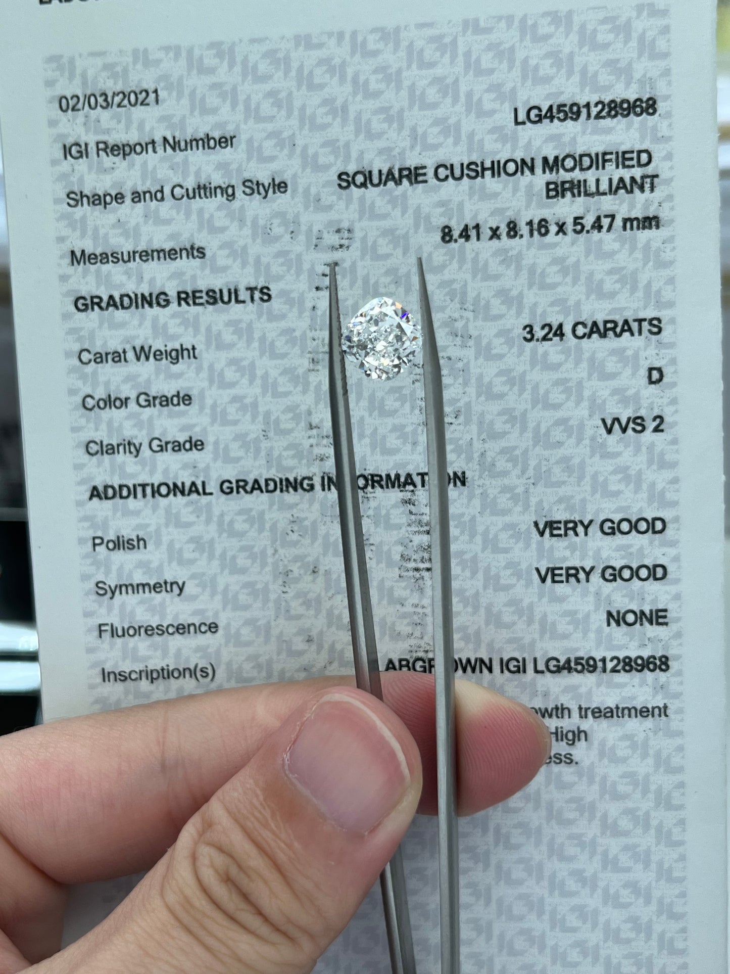 2.09CT Round E VS1 lab diamond