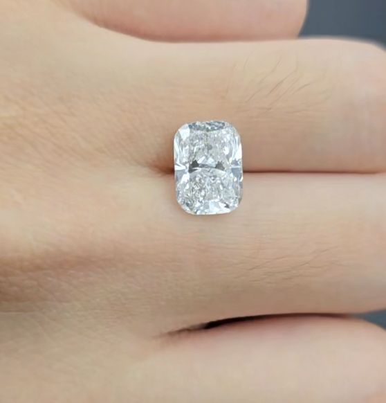 3ct elongated cushion diamond 14k gold ring for Nancy