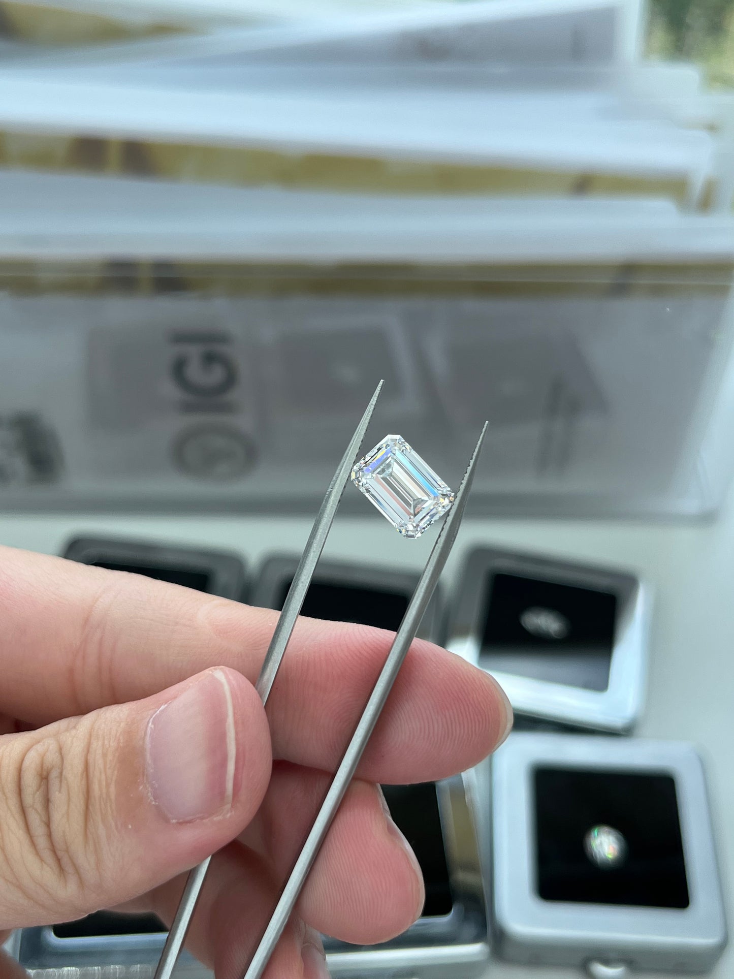 4.27CT Emerald D VVS2 Lab Diamond