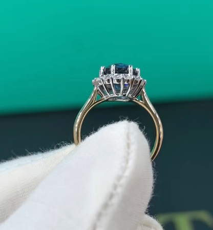 Blance lab gems halo 18k ring for Gisele