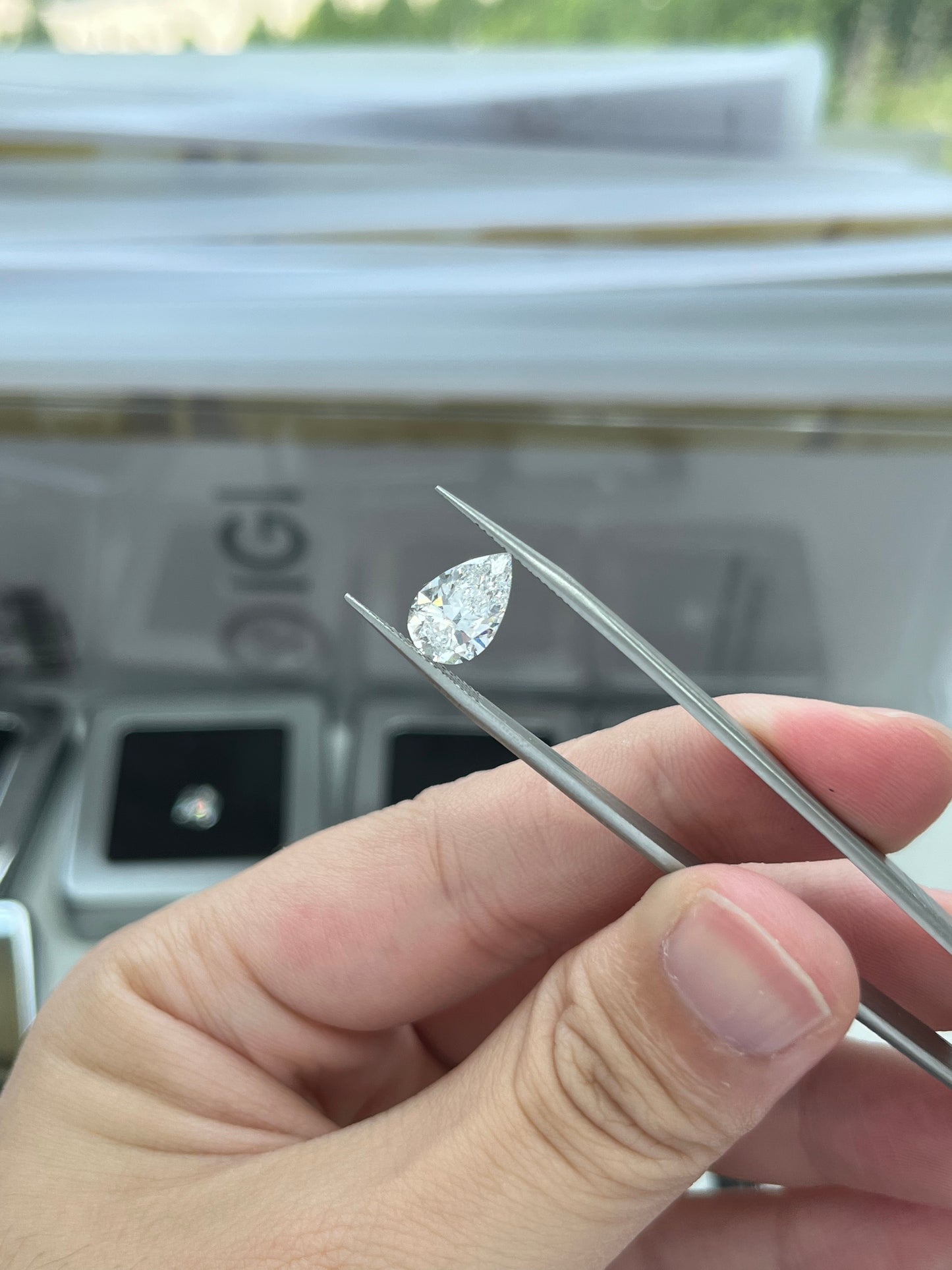 2.33CT Pear D VVS2 Lab Diamond