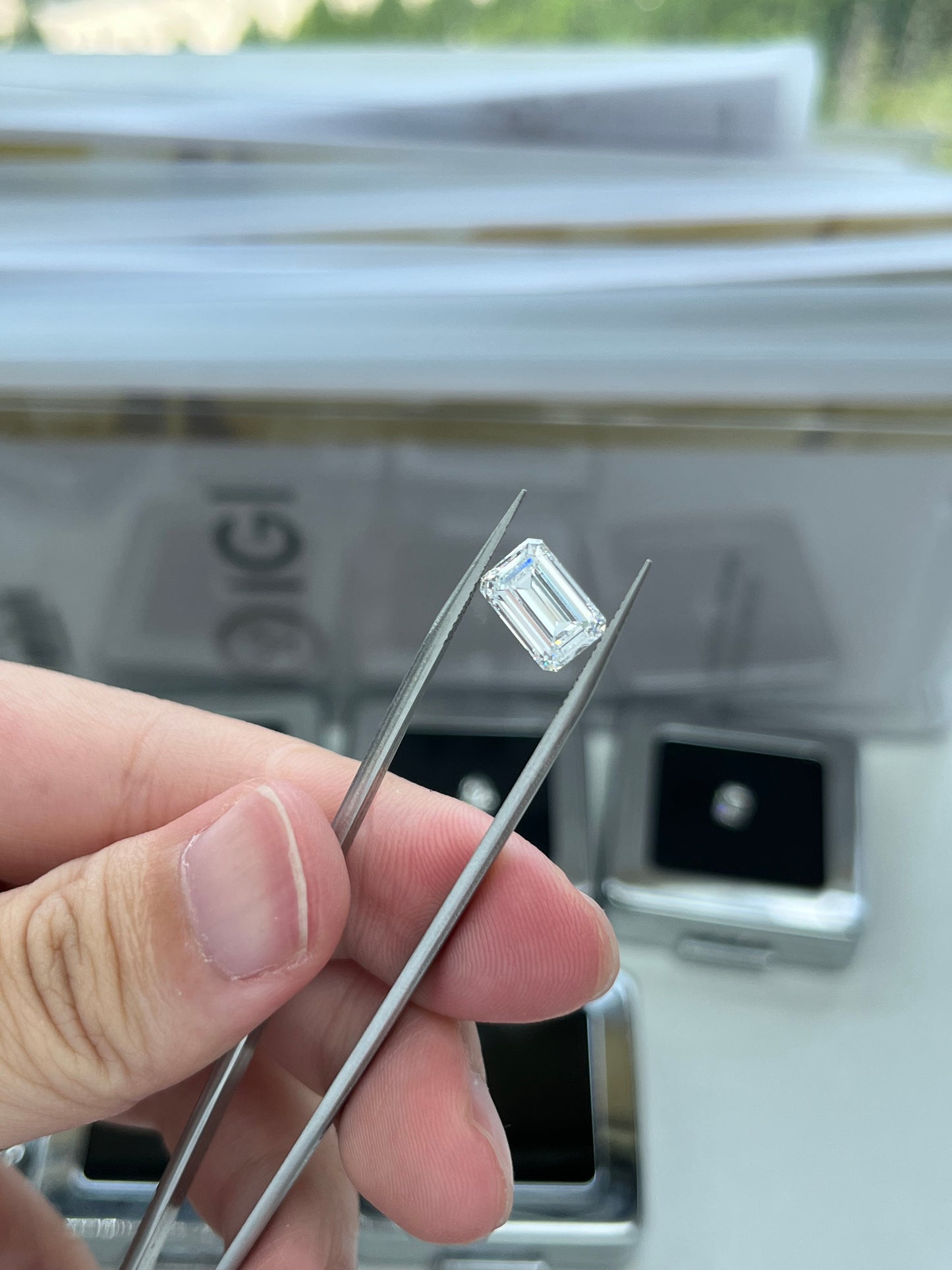 3.38CT Emerald D VS2 Lab Diamond