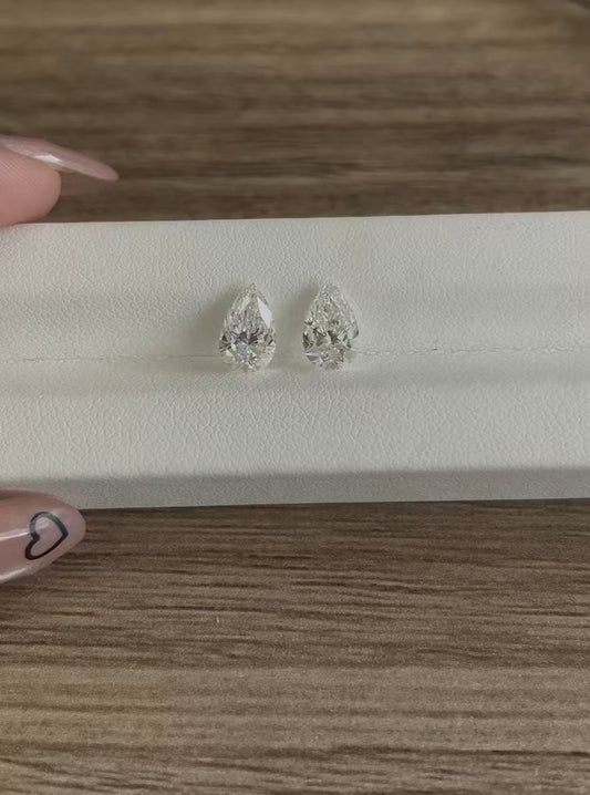 Deposit lab diamond 1ct pear each diamond Martini earring