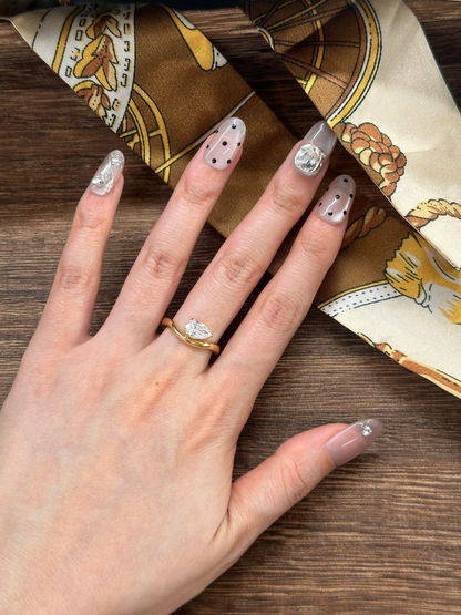 Deposit lab diamond 1ct paer diamond 9k gold ring