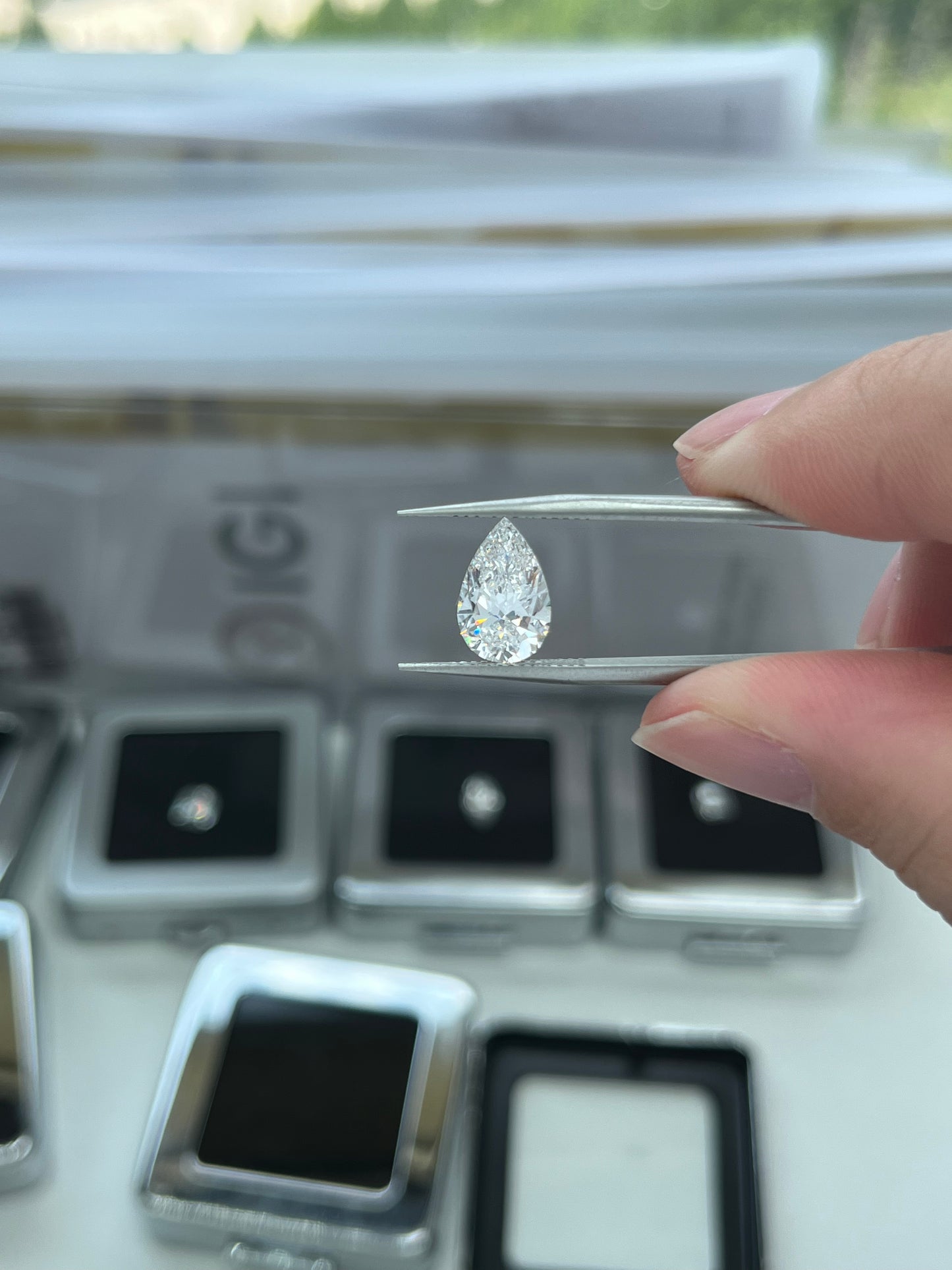 2.33CT Pear D VVS2 Lab Diamond