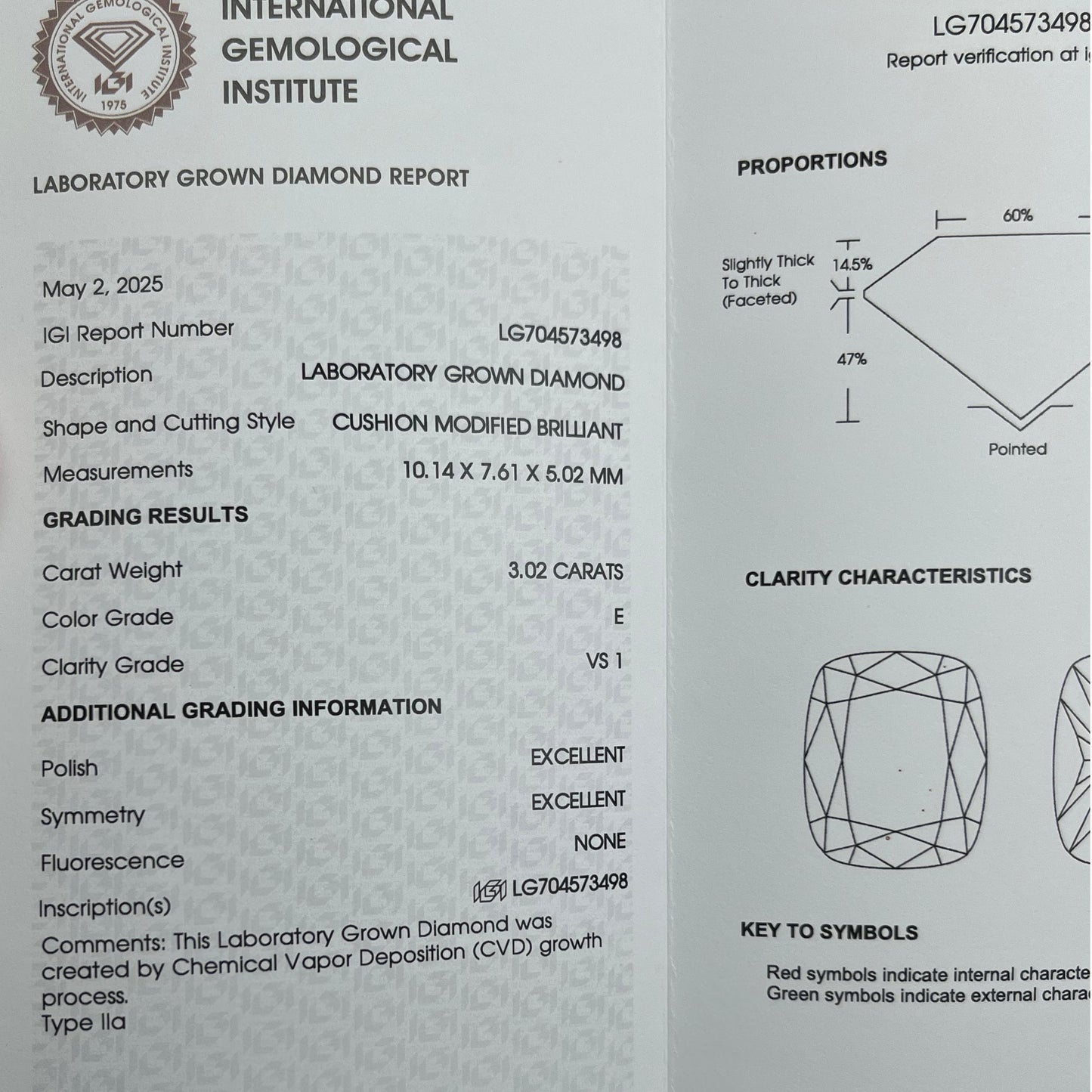 DEPOSIT 3.02ct E VS1 & 2.09 E VVS2 Elongated Cushion with 14k setting
