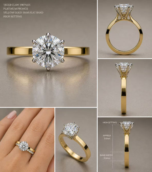 Deposit 2.04ct D VVS2 ROUND 18K Gold