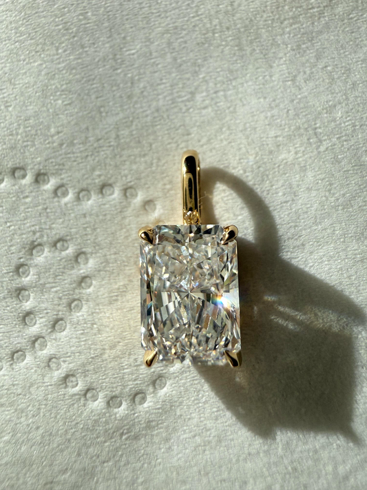 deposit 2ct radiant cut pendant for tivee