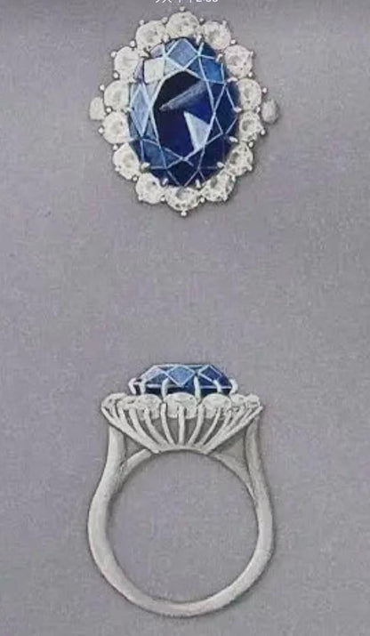 Deposit lab gems halo 18k ring for Gisele