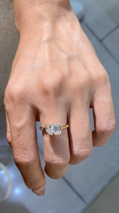 Deposit 1ct [Toi et Moi ] 18k solid gold