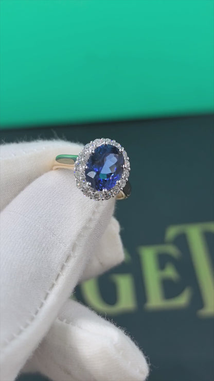 Blance lab gems halo 18k ring for Gisele