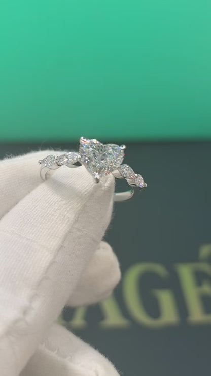 1.7ct D VS1 heart diamond ring FOR DIDI